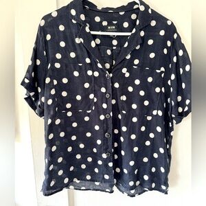 Maeve by Anthropologie short sleeve linen top